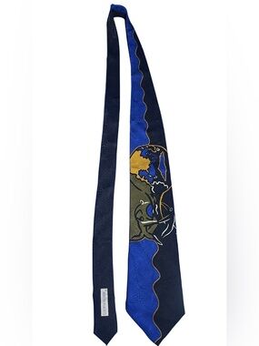 Vintage Burton Morris 100% Silk Tie Abstract Art Face Graphic Designer Necktie